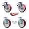 Service Caster 8 Inch Poly on Aluminum Caster Set with Roller Bearing 2 Brake 2 Swivel Lock SCC SCC-TTL30S820-PAR-2-BSL-2 - alternate 4
